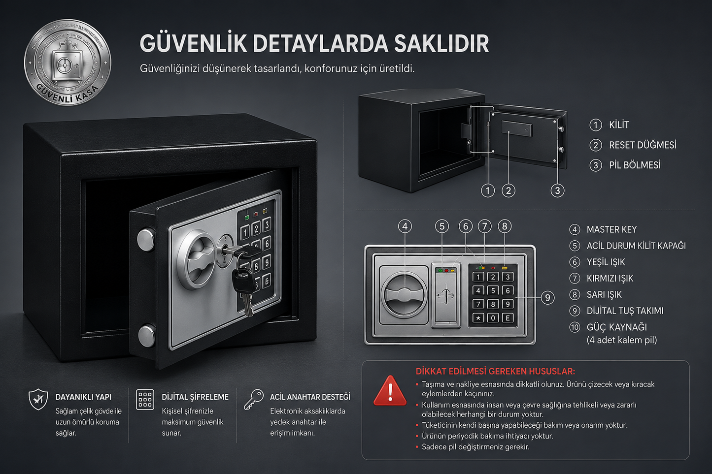 Mini Şifreli Kasa